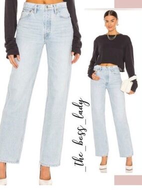 Re/Done Light Blue Straight Leg Women’s Jeans